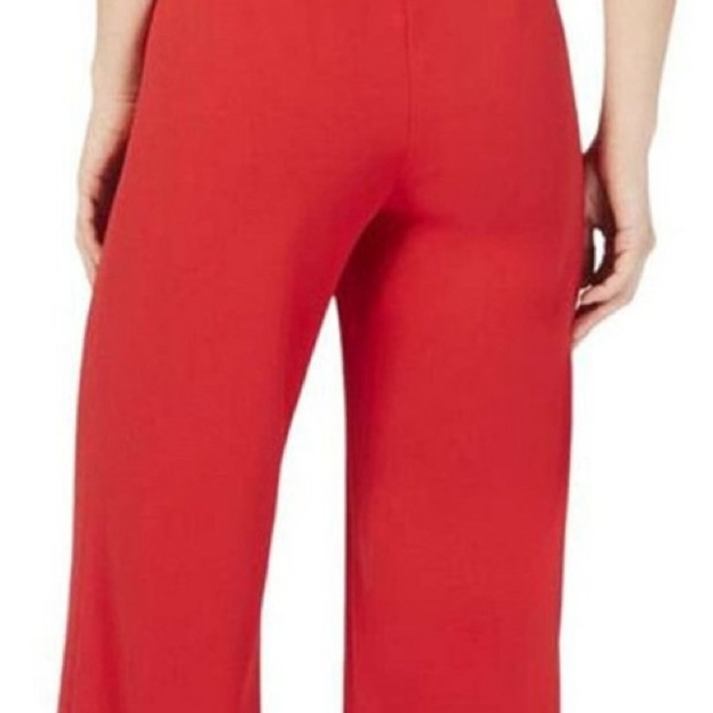 Xscape Red Wide-Leg Jumpsuit with V-Neck - Picture 2 of 4